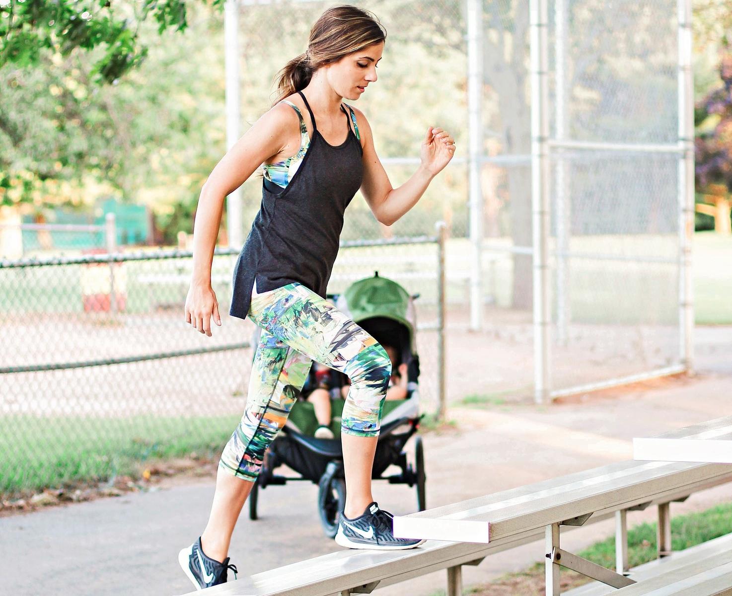 MomBod Workout On Bleachers