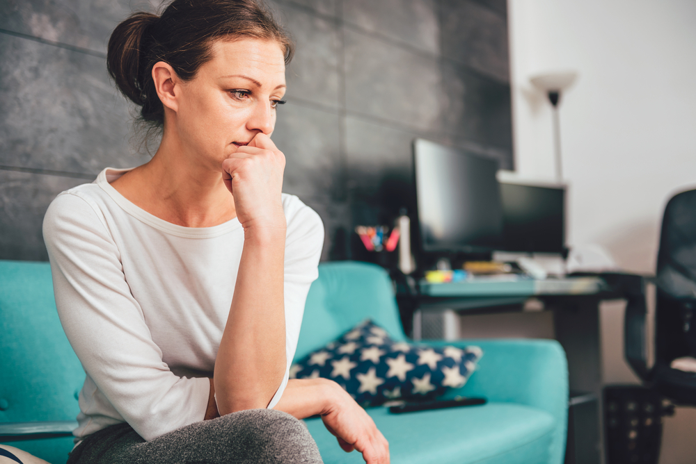 stressed and anxious mom