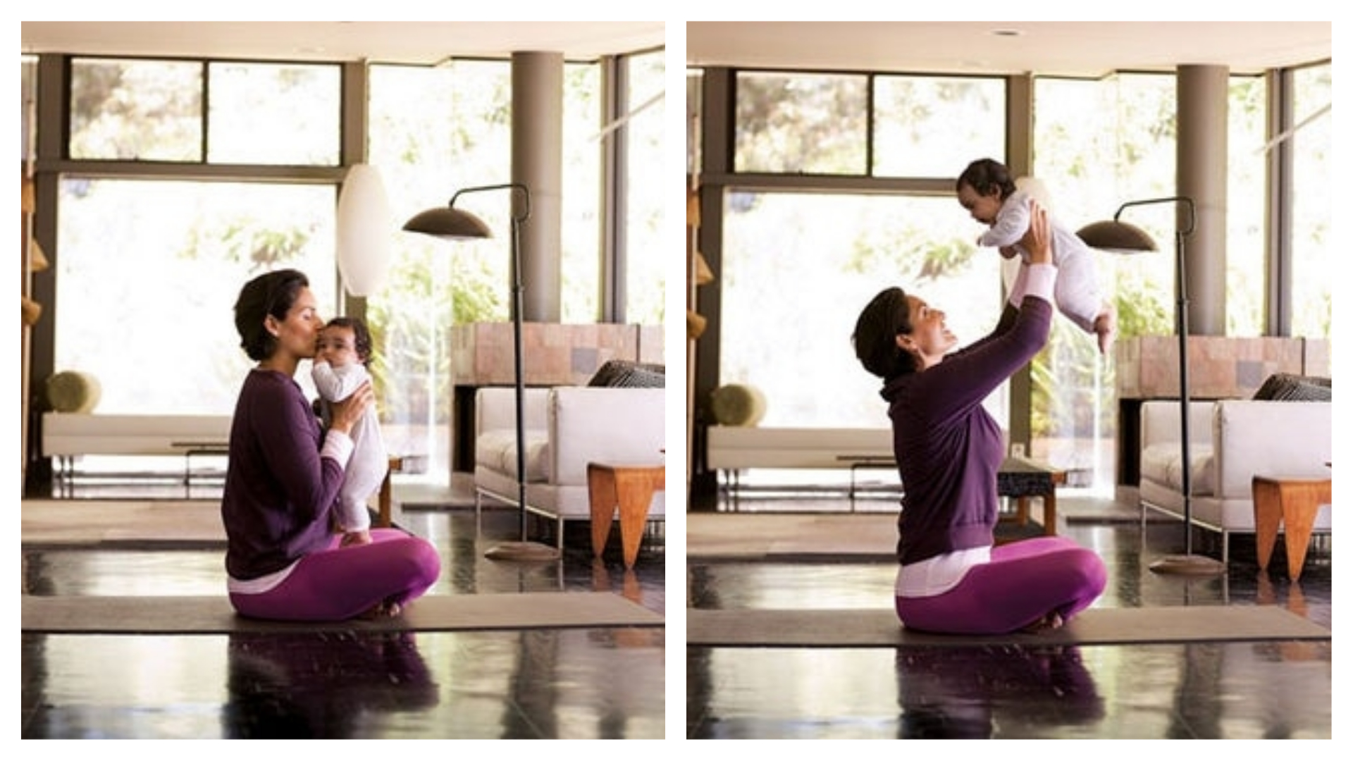 Overhead Press Exercise Mom and Baby