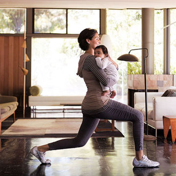 Mom and Baby Walking Lunges