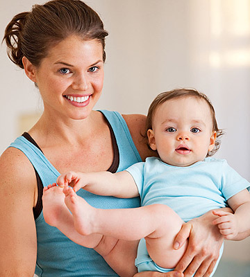 Mother holding baby