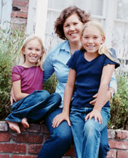 mom and 2 daughters